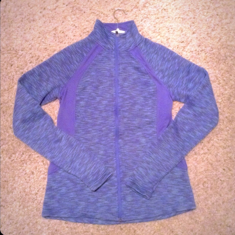 EUC Tek Gear HeatGear Blue/Purple Full Length Zip Up S